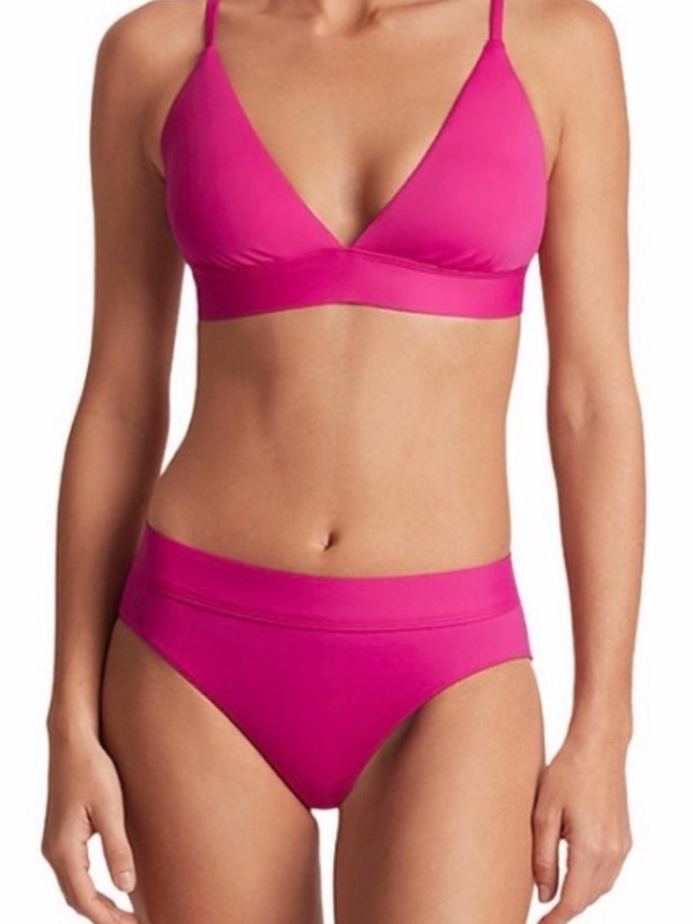 Lauren Ralph Lauren NWT FUSCIA TWO PIECE Triangle MIDRISE Bikini Set